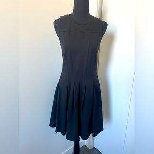 Loft Black Textured Sleeveless Fit & Flare Dress Size 2